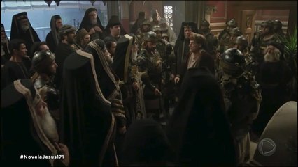 José de Arimateia defende Jesus perante os membros do Sinédrio