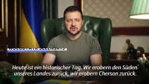 Selenskyj spricht nach russischem Truppenabzug aus Cherson von 