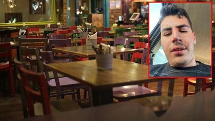 Kafe çalışanına önce "Kız güzel mi?" diye sordu, sonra boğazına yapışıp evire çevire dövdü
