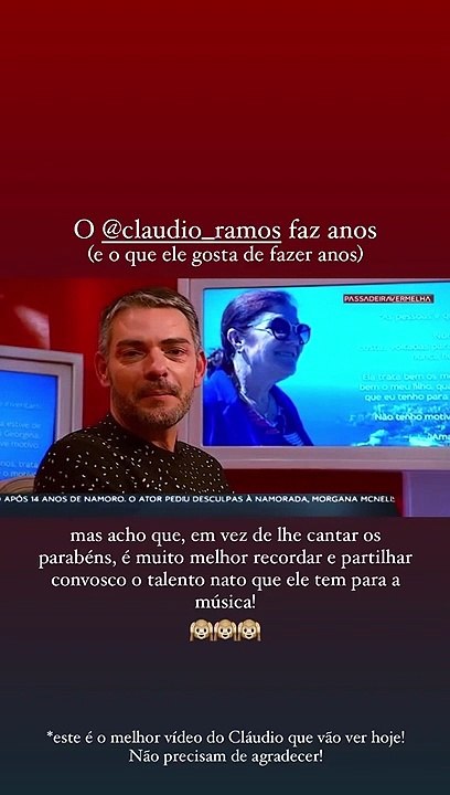 Revelado o -melhor vídeo- de Cláudio Ramos em dia especial