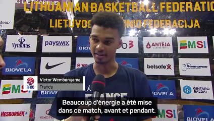 Qualif CM 2023 - Wembanyama : "J’espère vous faire plaisir pendant de longues années !"