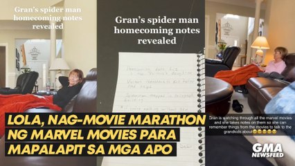 Lola, nag-movie marathon ng Marvel movies para mapalapit sa mga apo | GMA News Feed