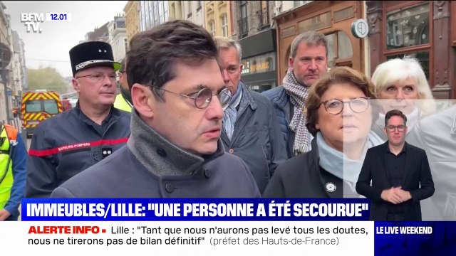 Immeubles effondrés à Lille: Une personne a été secourue , annonce le préfet de région
