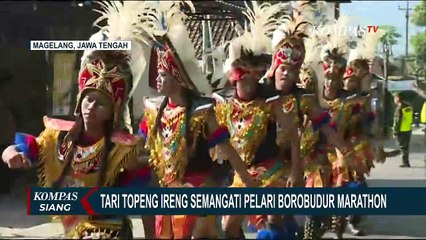 Berbeda dari Tahun Sebelumnya, Tari Topeng Ireng Semangati Para Pelari Borobudur Marathon Kali Ini!