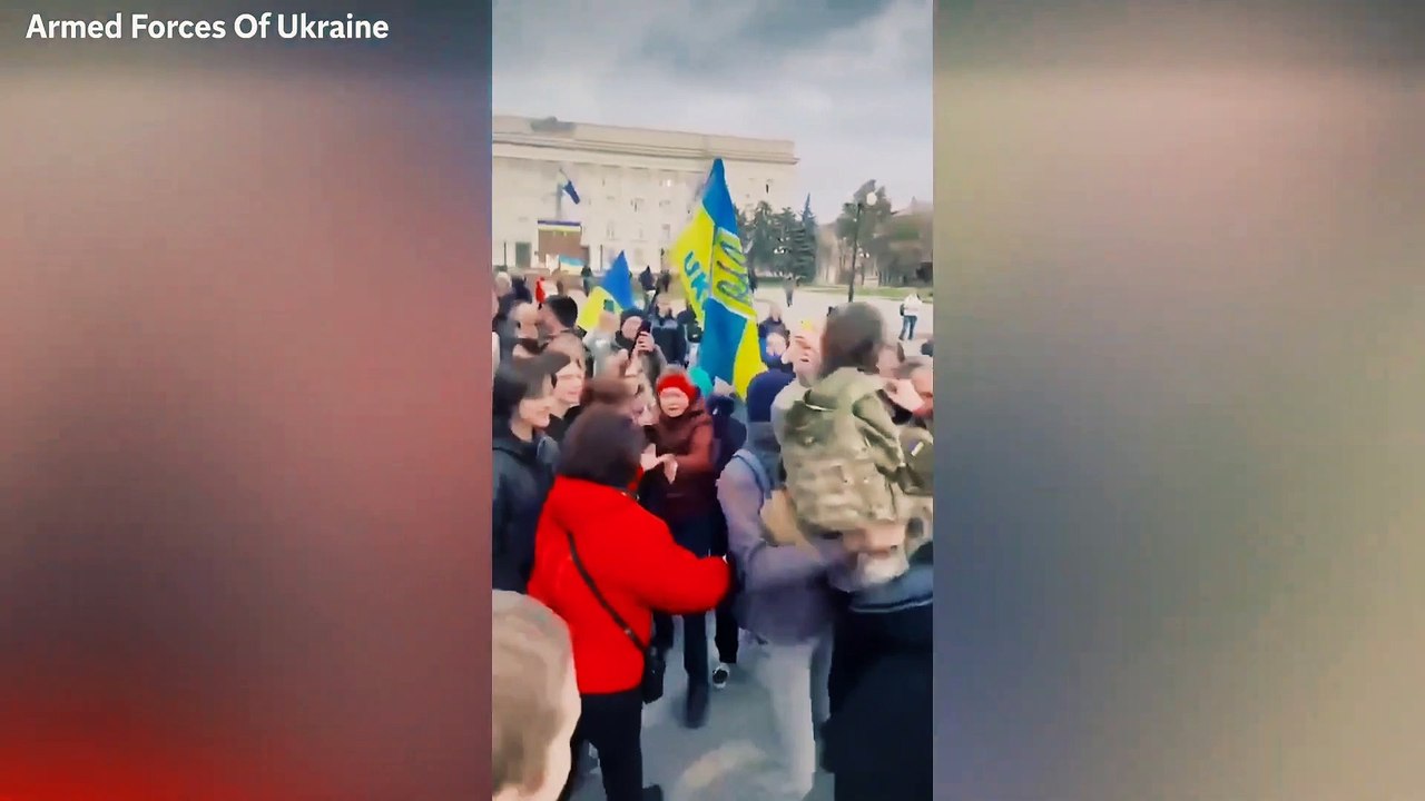 jubilant scenes greet Ukrainian forces