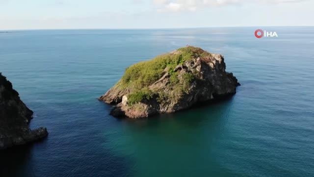 Ordu'nun kuş cenneti Hoynat Adası böyle görüntülendi
