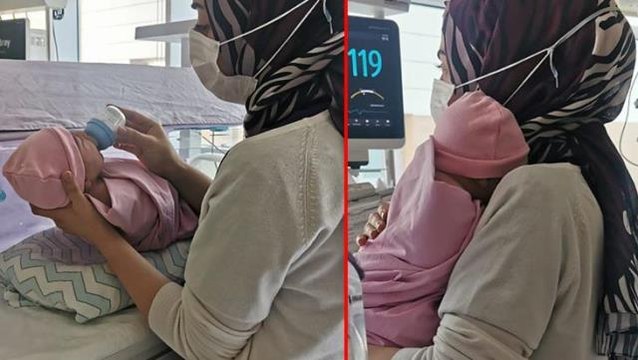 Yeni doğmuş bebeği kaldırım üzerine bırakıp terk ettiler