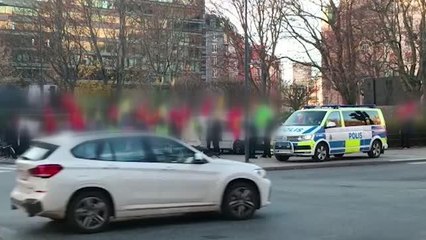 Download Video: STOCKHOLM - İsveç'te terör örgütü PKK/YPG yandaşları gösteri yaptı