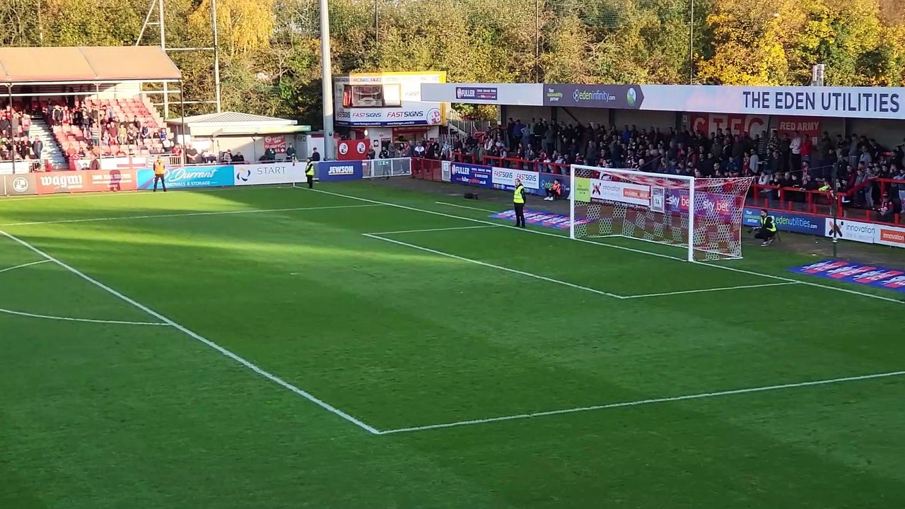 The Last Post and two minute's silence before Crawley Town's game with Barrow