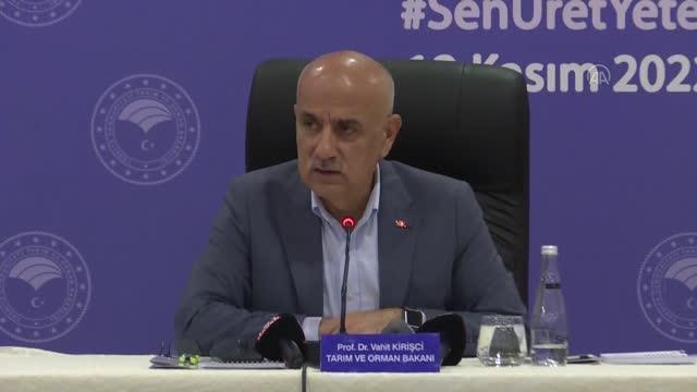 Bakan Kirişci, Yozgat'ta tarım sektörü temsilcileri toplantısında konuştu
