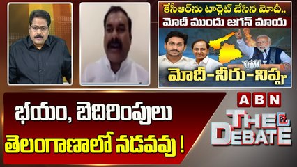 TRS Sridhar Reddy _ భయం, బెదిరింపులు తెలంగాణాలో నడవవు ! __ The Debate _ ABN