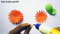 beautiful paper flower wall hangings | paper flower wall hanging | paper craft home decoration