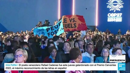 Activistas climáticos denuncian incumplimiento de promesas durante discurso de Joe Biden en la COP27