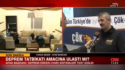 AFAD Başkanı bazı telefonlara neden tatbikat mesajı gitmediğini açıkladı