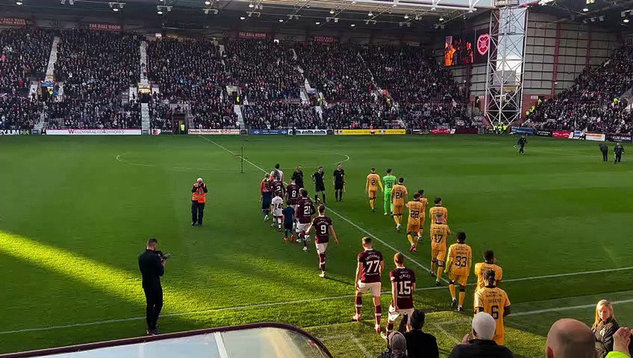 Hearts v Livingston teams come out