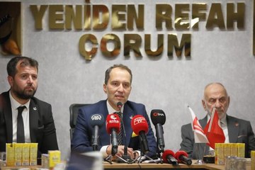 Yeniden Refah Partisi Genel Başkanı Erbakan, Çorum'da konuştu