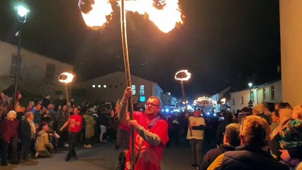 The start of the Hatherleigh Carnival procession