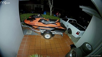 Guy Falls Over Walking Back to House with Delivered Food