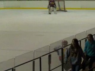 Hill gets kicked, then swietek makes a blocker save
