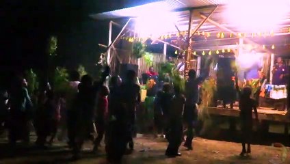 Dancing with branches at Evangelical outreach in Papua New Guinea