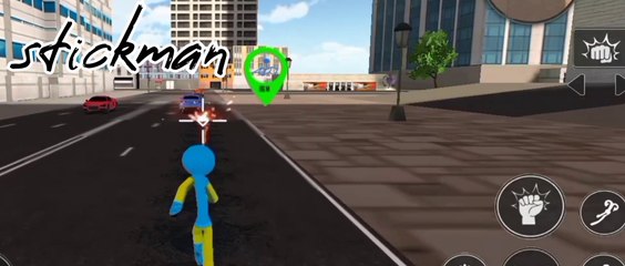 flaying super hero stickman