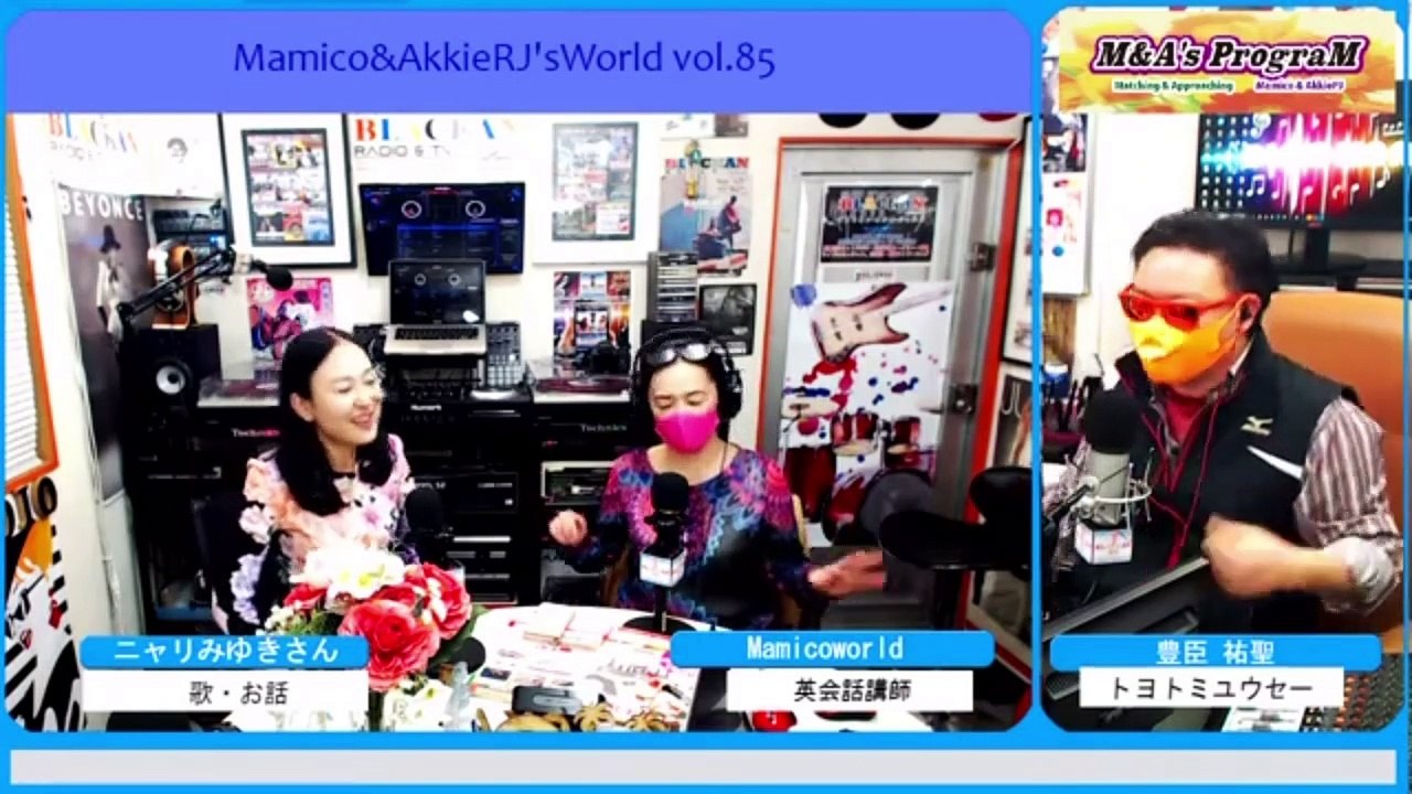 Mamico&AkkieRJ'sWorld vol.85 パーソナリティ AkkieRJ 氏と英会話講師 Mamicoworld 女史で Blackan studioよりお届け♬♬