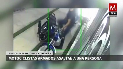 En Culiacán, motociclistas armados asaltaron a una persona en menos de 30 segundos