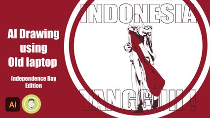 Drawing theme 17 Agustus - Adobe Ilustrator - vector & tracing - merdekah!