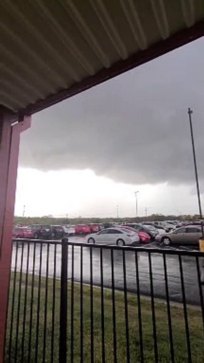 Large Tornado Storms Through Denison, Texas