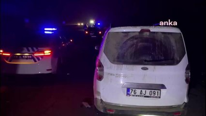 Iğdır'da Yola Çıkan Eşekler Kazaya Neden Oldu, 1 Kişi Yaralandı