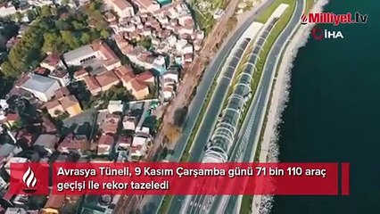 Avrasya Tüneli'nde araç geçiş rekoru