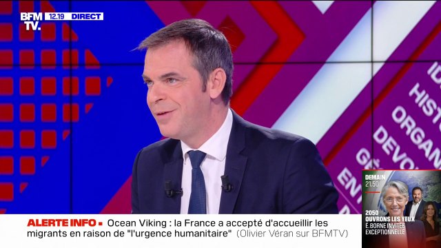 Olivier Véran sur l'Ocean Viking: La France ne serait plus la France si elle n'agissait pas comme elle l'a fait