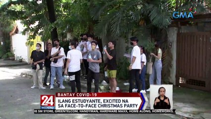 Ilang estudyante, excited na sa face-to-face christmas party | 24 Oras Weekend