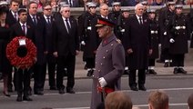 King Charles leads two-minute silence at the Cenotaph on Remembrance Sunday