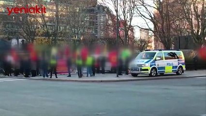 Skandal  görüntüler! Polis PKK destekçileriyle birlikte yürüdü