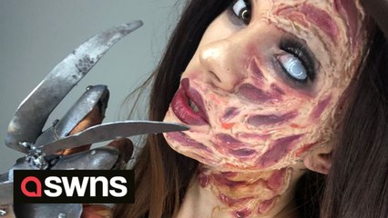 Make-up artist mum regularly answers the door as Freddy Krueger or Dobby - to scare delivery drivers