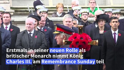 Charles III. beim Remembrance Sunday: Jährliche Gedenkfeier in neuen Rolle