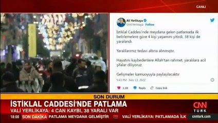 Son dakika... İstiklal Caddesi'nde bombalı saldırı 6 can kaybı, 81 yaralı var
