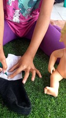 DIY BABY ALIVE DRESS WITH SOCKS