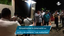 Llevan serenata a AMLO en su quinta de Palenque, Chiapas por su cumpleaños