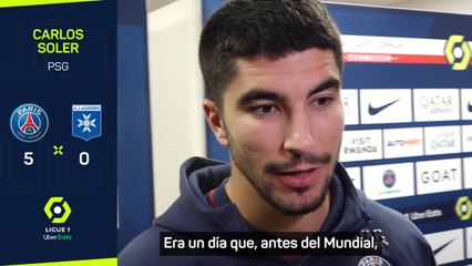 Carlos Soler: "Intento ayudar al equipo; es mi seña de identidad"