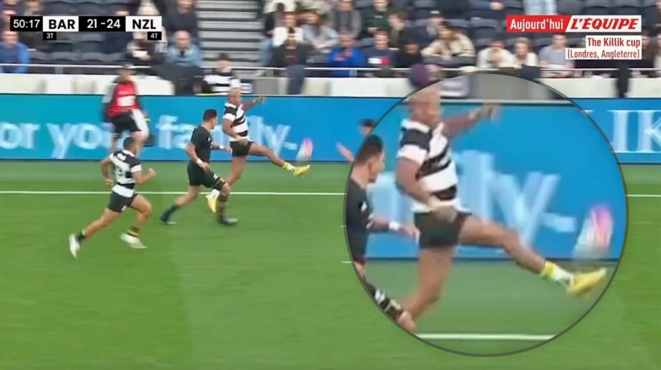 La reprise de volée de Teddy Thomas lors de son essai avec les baabaas