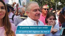 Santiago Creel se une a la marcha a favor del INE