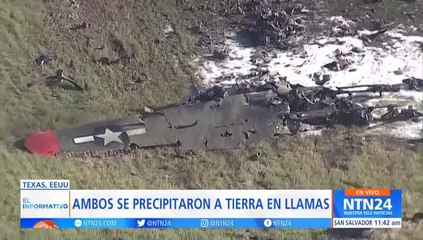 Seis personas perdieron la vida tras choque de dos aviones antiguos en Dallas, Estados Unidos