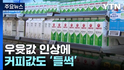 우윳값 인상에 커피값도 들썩..."원가 감당 어려워" / YTN