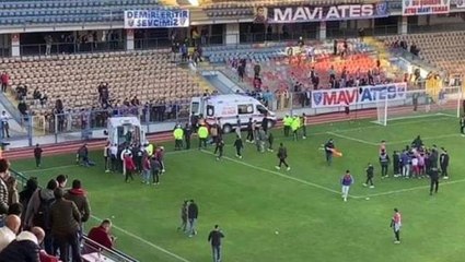 Galibiyete sevinen Karabük taraftarları bir anda ölümle burun buruna geldi