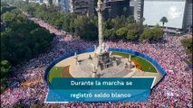 12 mil personas asisten a marcha en defensa del INE: Batres; organizadores dicen que 200 mil