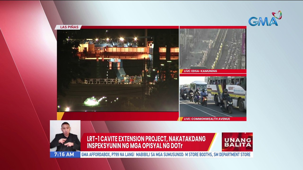LRT-1 Cavite Extension Project, nakatakdang inspeksyunin ng mga opisyal ng DOTr | UB