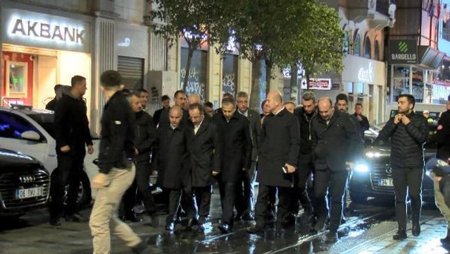 İçişleri Bakanı Soylu, patlamanın yaşandığı İstiklal Caddesi'nde açıklamalarda bulundu Açıklaması