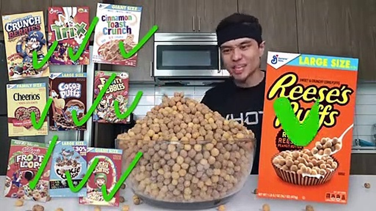 MASSIVE Reese's Puffs Cereal CHALLENGE (6,000  Cals)